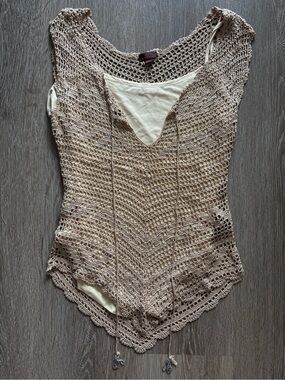 Danier Layered Crochet Camisole - Medium